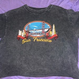 san francisco california crop tee